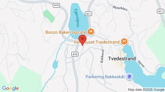 Apartments for rent i Tvedestrand - kort over placeringen