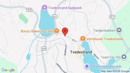 Apartments for rent i Tvedestrand - kort over placeringen