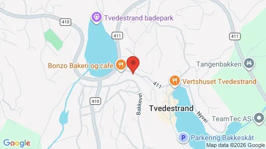 Apartments for rent i Tvedestrand - kort over placeringen