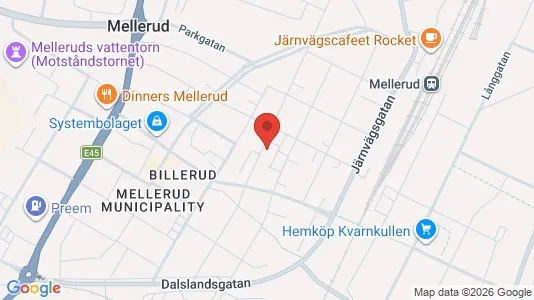 Apartments for rent i Mellerud - kort over placeringen