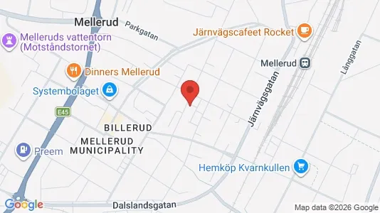 Apartments for rent i Mellerud - kort over placeringen