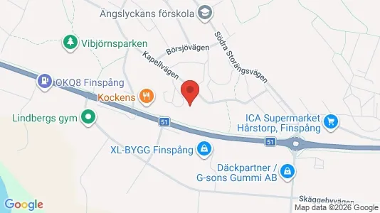 Apartments for rent i Finspång - kort over placeringen