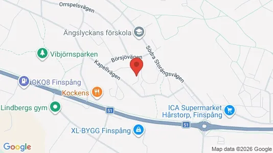 Apartments for rent i Finspång - kort over placeringen