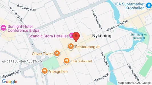 Apartments for rent i Nyköping - kort over placeringen