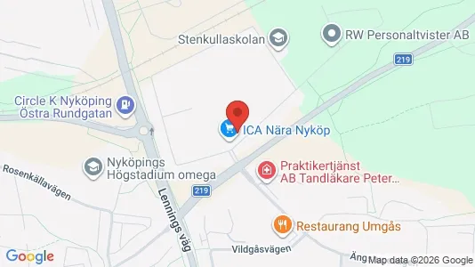 Apartments for rent i Nyköping - kort over placeringen