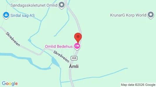 Apartments for rent i Sirdal - kort over placeringen