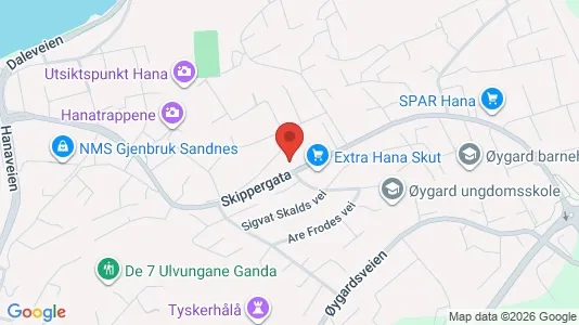 Rooms for rent i Sandnes - kort over placeringen