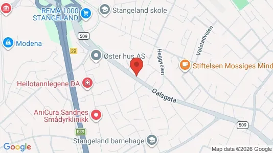 Apartments for rent i Sandnes - kort over placeringen