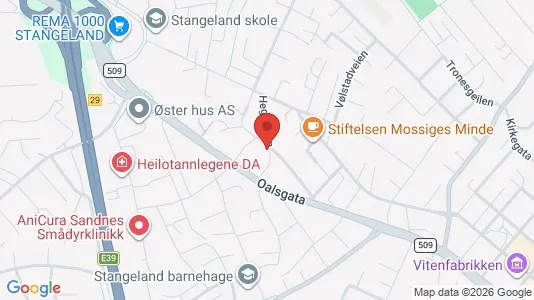 Apartments for rent i Sandnes - kort over placeringen