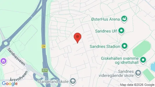 Apartments for rent i Sandnes - kort over placeringen