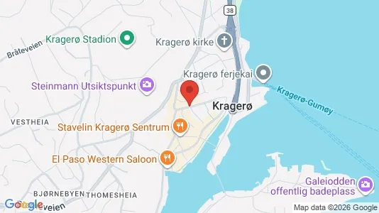 Rooms for rent i Kragerø - kort over placeringen