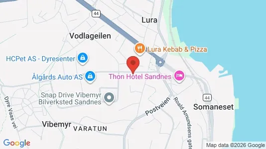 Rooms for rent i Sandnes - kort over placeringen
