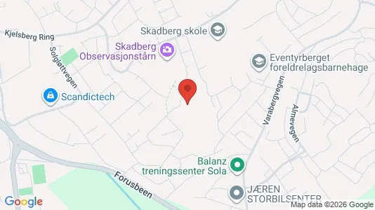 Apartments for rent i Sola - kort over placeringen