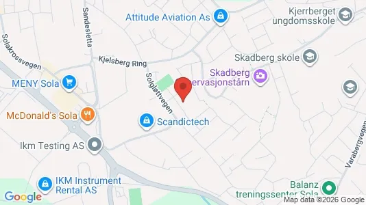 Rooms for rent i Sola - kort over placeringen