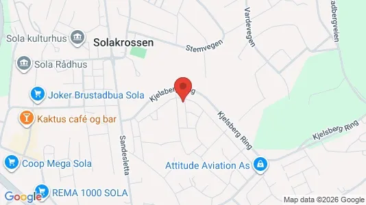 Rooms for rent i Sola - kort over placeringen