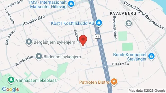 Rooms for rent i Stavanger - kort over placeringen