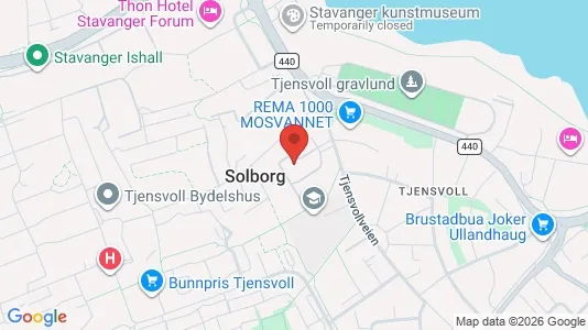 Rooms for rent i Stavanger - kort over placeringen