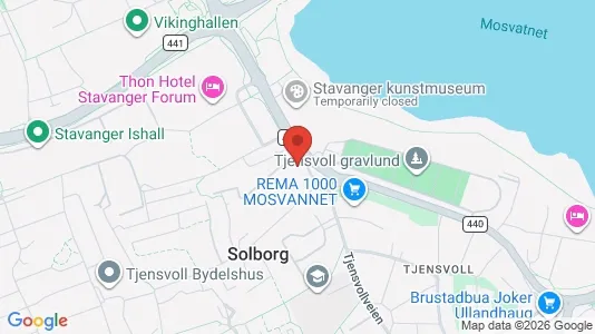 Rooms for rent i Stavanger - kort over placeringen