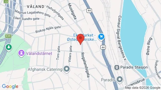 Rooms for rent i Stavanger - kort over placeringen