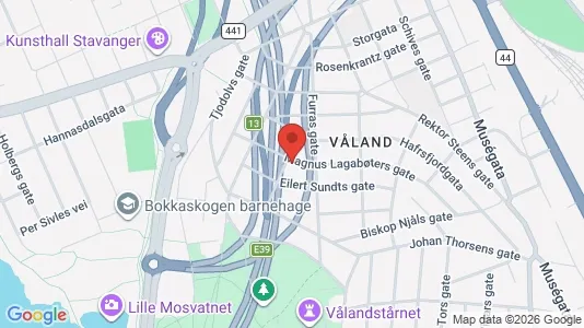 Rooms for rent i Stavanger - kort over placeringen