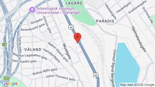 Rooms for rent i Stavanger - kort over placeringen