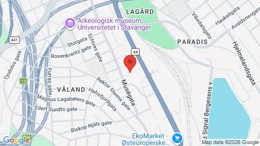 Rooms for rent i Stavanger - kort over placeringen