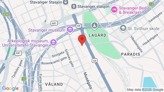 Rooms for rent i Stavanger - kort over placeringen
