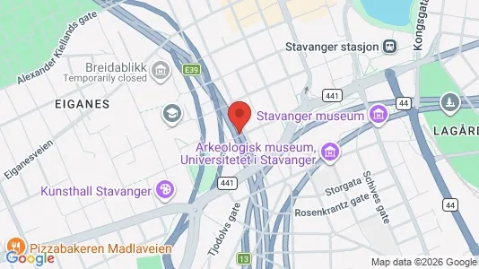 Rooms for rent i Stavanger - kort over placeringen