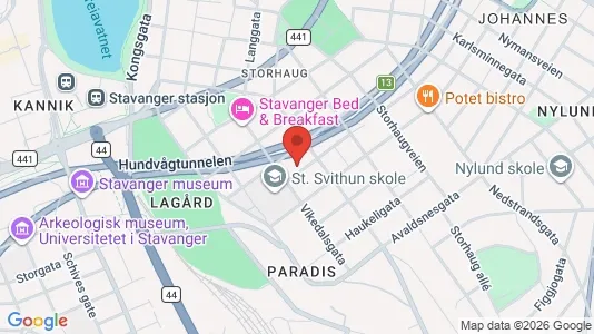 Rooms for rent i Stavanger - kort over placeringen