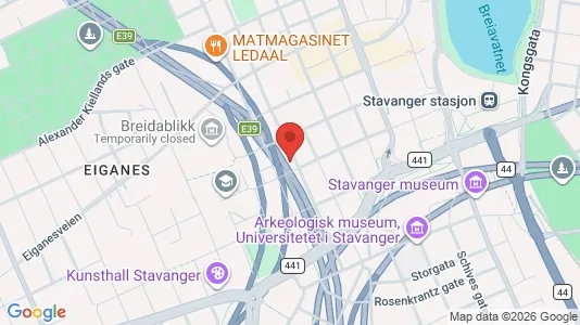 Rooms for rent i Stavanger - kort over placeringen