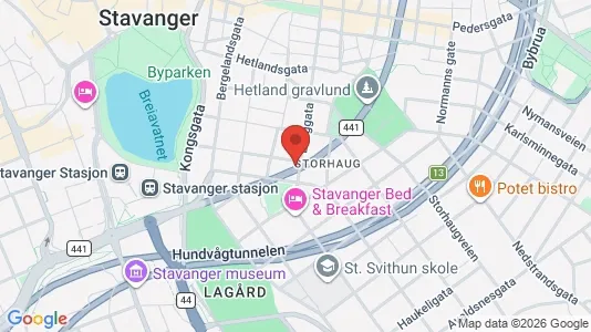 Rooms for rent i Stavanger - kort over placeringen