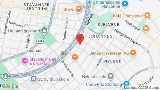 Rooms for rent i Stavanger - kort over placeringen