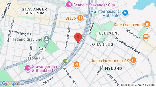 Rooms for rent i Stavanger - kort over placeringen