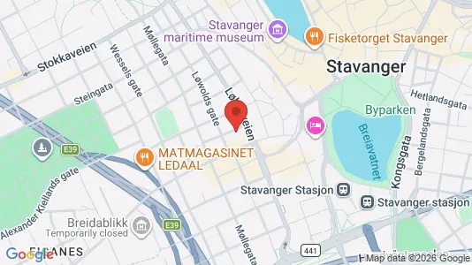 Rooms for rent i Stavanger - kort over placeringen