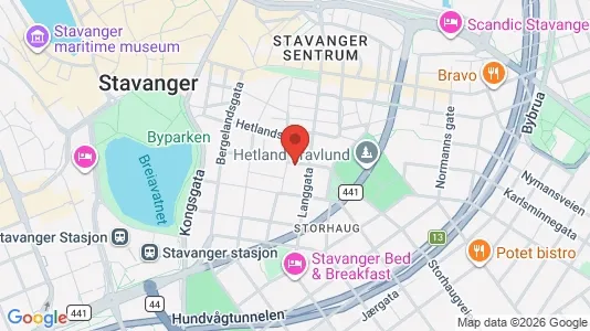 Rooms for rent i Stavanger - kort over placeringen