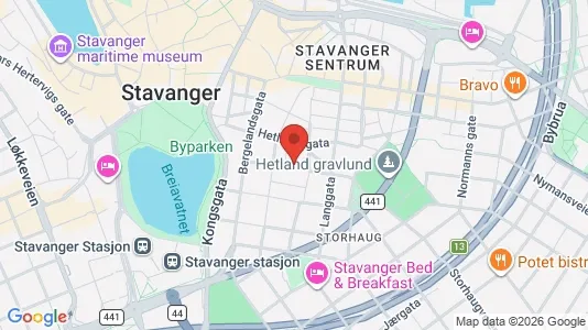 Rooms for rent i Stavanger - kort over placeringen