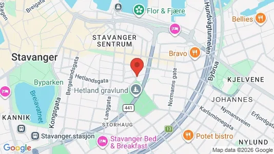 Rooms for rent i Stavanger - kort over placeringen