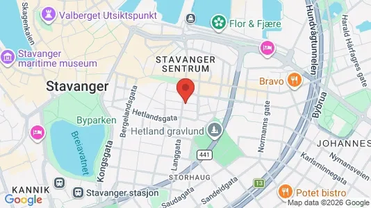 Apartments for rent i Stavanger - kort over placeringen