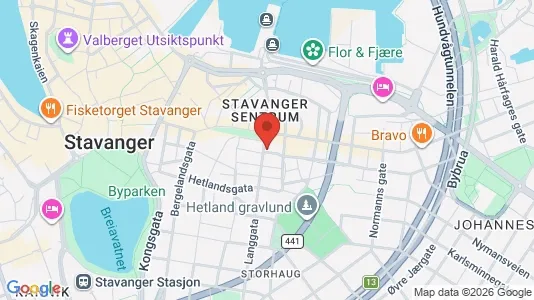 Apartments for rent i Stavanger - kort over placeringen