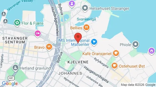 Rooms for rent i Stavanger - kort over placeringen