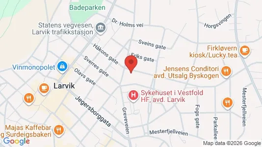 Apartments for rent i Larvik - kort over placeringen