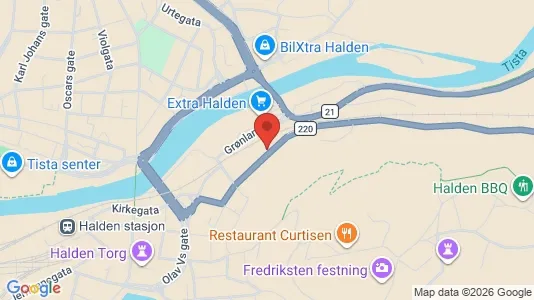 Apartments for rent i Halden - kort over placeringen