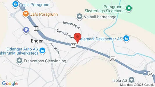 Rooms for rent i Porsgrunn - kort over placeringen