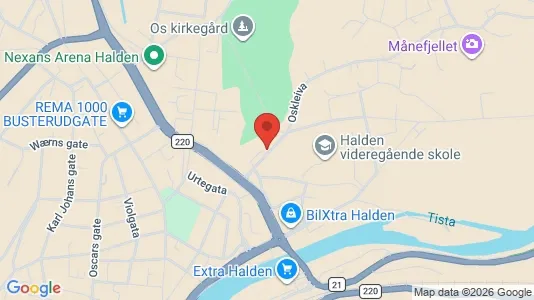 Apartments for rent i Halden - kort over placeringen