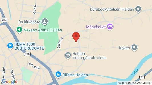 Apartments for rent i Halden - kort over placeringen