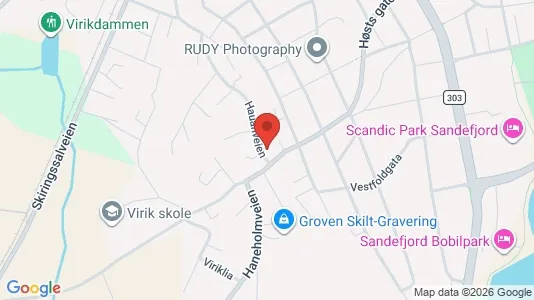 Apartments for rent i Sandefjord - kort over placeringen
