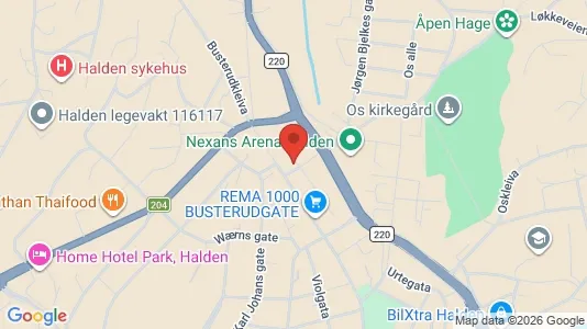 Apartments for rent i Halden - kort over placeringen