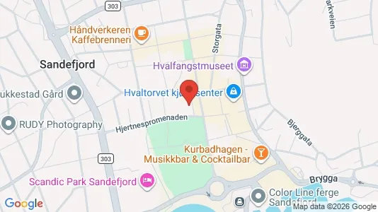 Apartments for rent i Sandefjord - kort over placeringen