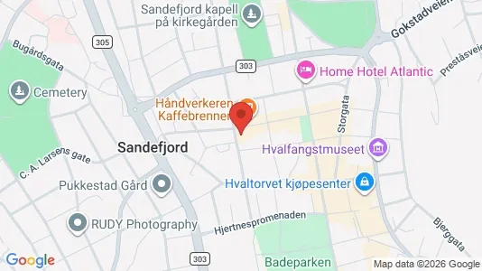 Apartments for rent i Sandefjord - kort over placeringen