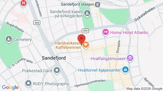 Apartments for rent i Sandefjord - kort over placeringen